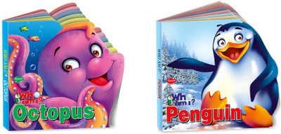 Set Of 2 Who Am I Die Cut Board Books (Octopus And Penguin)(Board Book, Manoj Publications Editorial Board)