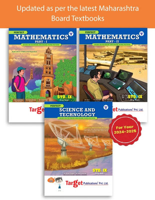 Std 9 Perfect Notes Maths And Science Books | English And Semi English Medium | Maharashtra State Board | Includes Additional Problems, MCQs And Numericals | Based On Std 9th New Syllabus | Set Of 3 Books(Paperback, Content Team at Target Publications)