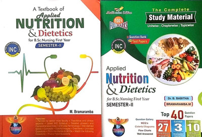 APPLIED NUTRITION & DIETETICS FOR Bsc Nursing SEMESTER-II FIRST YEAR+APPLIED NUTRITION & DIETETICS For BSC Nursing First Year Semester-II ( ENGLISH MEDIUM ) COMBO SET(Paperback, VIJAYAM PUBLICATION)