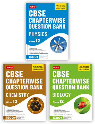 MTG CBSE Class 12 Chapterwise Question Bank Physics, Chemistry & Biology For 2025 Board Exam (Set Of 3 Books) | As Per Latest CBSE Syllabus & Rationalised NCERT Pattern(Paperback, MTG Editorial Board)