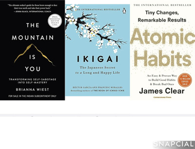 Generic Books. Ikigai . Atomic Habits. The Mountain Is You. Combo Set Of 3 Books(Paperback, Mark moon)