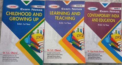 Contemporary India And Education, Childhood And Growing Up, Learning And Teaching Exam Notes (English Medium) For B. Ed. 1st Year For MDU(Paperpack, Laxmi publication)