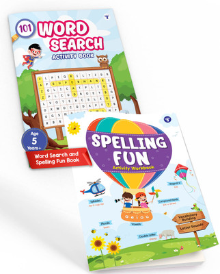 Spelling Fun Activity And 101 Word Search Activity Book | Vocabulary Building & Letter Sounds | Word Search Puzzles For Kids With Attractive Illustrations | Pack Of 2(Paperback, Target Publications)