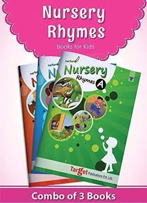 Nurture English Popular Nursery Rhymes Books For Kids | 2 To 5 Year Old Babies | Short Poems With Colourful Pictures For Preschool And Kindergarten Children | Set Of 3 Books With 78 LKG And UKG Rhymes(Paperback, Content Team at Target Publications)