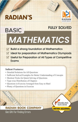 Basic Mathematics Guide Book For JNV, Sainik School (AISSEE), RMS, Class 5-8 And Other Entrance & Competitive Exams In English 2025 (Revised Edition)(Paperback, Hrithik Aggarwal)