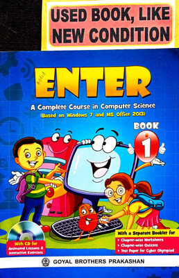 Enter A Complete Course In Computer Science Class-1(Old Book)(Paperback, SHIVANI JAIN, SHELLY MOLHOTRA)