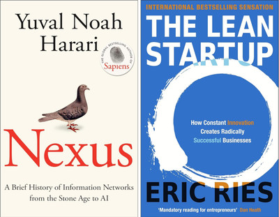Combo Of 2 Books: Nexus + The Lean Startup(Paperback, Yuval Noah Harari and Eric Ries)