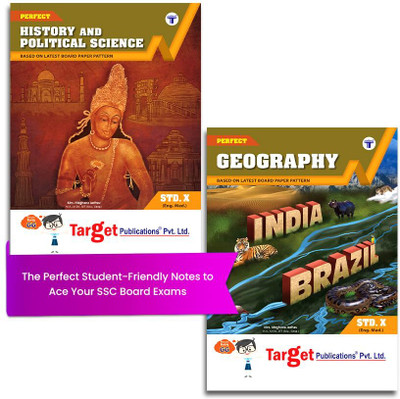 Std 10 Perfect Notes History And Geography Books | English Medium | SSC Maharashtra State Board | Includes Concept Charts, Timelines, Map & Graph Based Questions | Based On Std 10th New Syllabus | Set Of 2 Books(Paperback, Content Team at Target Publications)