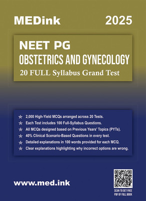 NEET PG Obstetrics And Gynecology 20 Grand Test 2025 Edition(Paperback, MCQGPT)