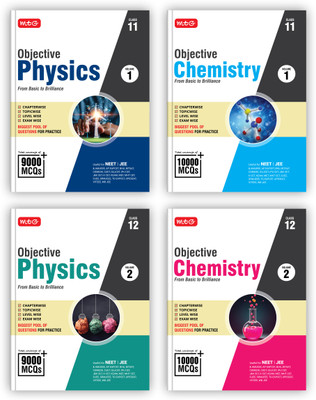 MTG Objective Physics, Chemistry Series (Vol-1 & 2) For NEET, JEE & Other Engineering Entrances | Biggest Pool Of 19000+ MCQs Chapter-Wise Topic-Wise Level-Wise Exam-Wise For Practice (2025-26)(Paperback, MTG Editorial Board)