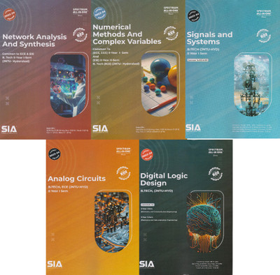 B.Tech II-Year I-Sem Jntu-Hyderabad ECE (Numerical Methods And Complex Variables, Analog Circuits, Network Analysis And Synthesis, Digital Logic Design & Signals And Systems) (Set Of 5 Books) Latest 2023-24 Edition(Paperback, SIA Team Of Experts) B.Tech II-Year I-Sem Jntu-Hyderabad ECE (Numerical Methods And Complex Variables, Analog Circuits, Network Analysis And Synthesis, Digital Logic Design & Signals And Systems) (Set Of 5 Books) Latest 2023-24 Edition(Paperback, SIA Team Of Experts)