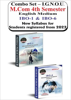 NEERAJ M.Com 4th Semester Combo Books(IBO - 1 & IBO - 6)– English Medium, IGNOU - Chapter Wise Help Book Including Solved Sample – Published By Neeraj Publications(Paperback, NEERAJ PUBLICATIONS)