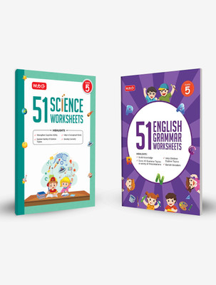 MTG 51 English Grammar & Science Worksheets Class 5 (Set Of 2) – Grammar Workbook To Practice English Concepts In Interactive Way | Science Workbook To Help In Conceptual Clarity (Based On CBSE/NCERT)(Paperback, MTG Editorial Board)