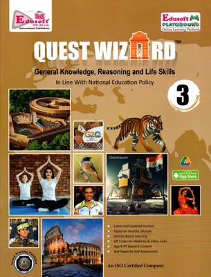 Quest Wizard, General Knowledge, Reasoning & Life Skills, Edusoft For Class-3(Paperback, EduSoft Team)