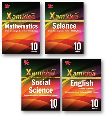 Xam Idea Class 10 Science ,English ,Social Science And Mathematics Book For CBSE Board Chapterwise Question Bank (2022-23 Exam ) (4-Books Sets )