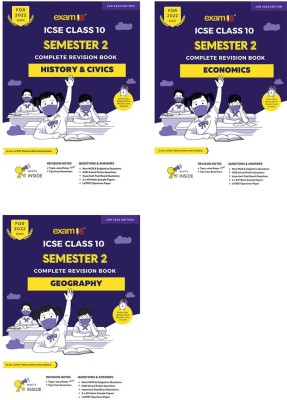 Exam18 ICSE Combo: Economics, Geography And History & Civics (Semester 2) Class 10, MCQ & Subjective Revision Book, March 2022 Exams (Set Of 3 Books)(Paperback, Multiple Authors)