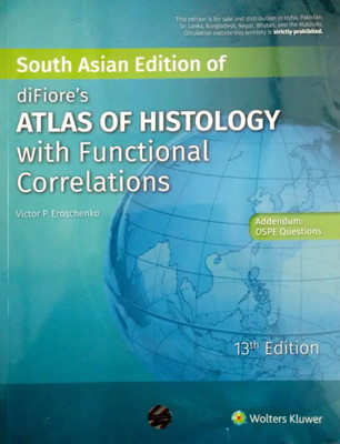 Difiore's Atlas Of Histology With Functional Correlations (English, Paperback, Unknown)(Paperback, Eroschenko)