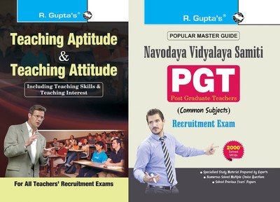 Navodaya Vidyalaya Samiti: PGT (Common Subject) Recruitment Exam Guide + Teaching Aptitude & Teaching Atitude: For All Teachers Recruitment Examinations (Old Edition) (Set Of 2 Books)(Paperback, R Gupta's)