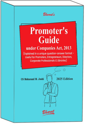 Promoter’s Guide Under Companies [Act, 2013 1st Edition 2025](Paperback, CS MAKARAND M. JOSHI)