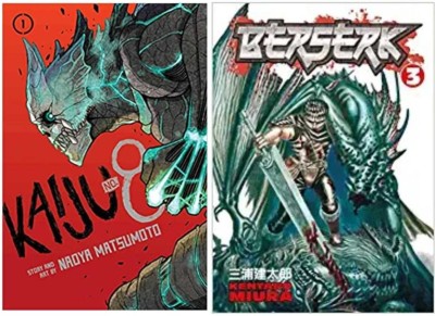 Kaiju No. 8, Vol. 01: Volume 1 + Berserk Volume 2 [ COMBO SET ](Paperback, Naoya Matsumoto, Kentaro Miura)