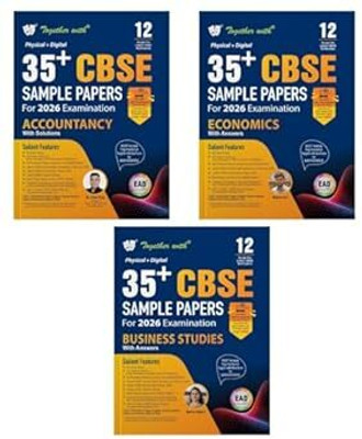 Together With 35+ CBSE Sample Papers Accountancy, Economics And Business Studies For Class 12 I Set Of 3 Books I EAD Series In Physical + Digital Edition Includes Solved & Unsolved Papers With CBQs & Topper’s Answer Sheet I For 2026 Board Exam Paperback – 19 April 2025(Paperback, Rachna Sagar)