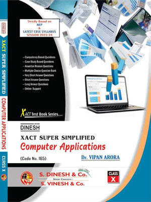 Dinesh Xact Super Simplified Computer Applications Class- X (Code No. 165) (CBSE Session 2021-2022)(Paperback, vipin arora)