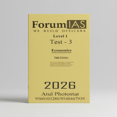 ForumIAS 2026 Level 1 Test 3: Economics | Indian Economy, Macro & Micro Concepts For UPSC IAS | PAPERCOPY MATERIAL(Paperback, FORUM IAS)
