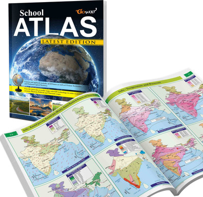 Latest School Atlas For Students | English Medium | Maplitho Edition With Updated Maps Of India, Continents & World Geography | Ideal For School Use(Maplitho, GOWOO)