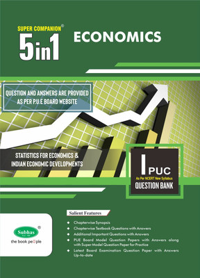 Super Companion 5 In 1 Series Economics Guide / Study Material Book, Question Bank With Question And Solved Answers For 1st PU / Class 11 Examination(Paperback, Subhas Publishing House Pvt Ltd)