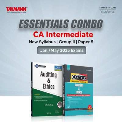 Taxmann's ESSENTIALS Combo For CA Intermediate | New Syllabus | Jan./May 2025 Exam – Group II | Paper 5 | Auditing & Ethics (Auditing) | STUDY MATERIAL & | Set Of 2 Books(Paperback, CA Pankaj Garg)