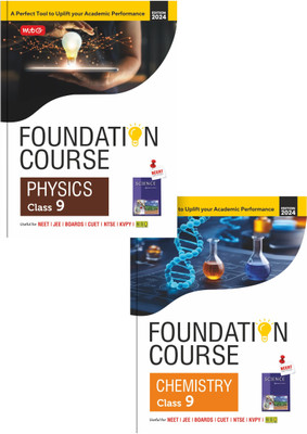 MTG IIT Foundation Class 9 Physics & Chemistry (Set Of 2 Books) - Useful For NEET, NSO Olympiad, NTSE, NVS, KVPY & Boards Exam | Based On NCERT Latest Pattern 2024-25(Paperback, MTG Editorial Board)