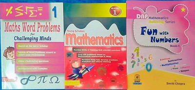 DNP Mathematics Activity Series Fun Wit Numbers Book-1, Maths Words Problems For Challenging Minds Book-1,Young Scholars Mathematics Book-1(Paperback, Mridula Somayajulu, Smriti Chopra)