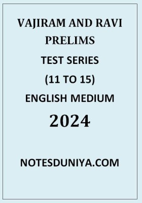 VAJIRAM AND RAVI PRELIMS 2024 TEST 11 TO 15 ENGLISH MEDIUM - With Spiral(Paperback, VAJIRAM AND RAVI)