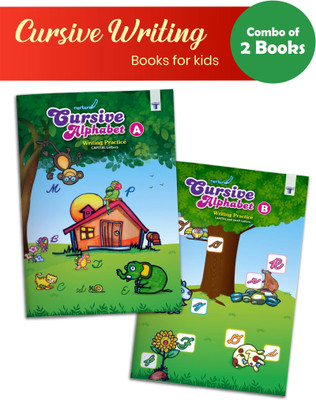 Nurture English Alphabet Cursive Writing Practice Book For Kids | 5 To 8 Year Old | Practice Writing Capital And Small Letters For Children | Part A And B | Pack Of 2 Books(Paperback, Target Publicartions)