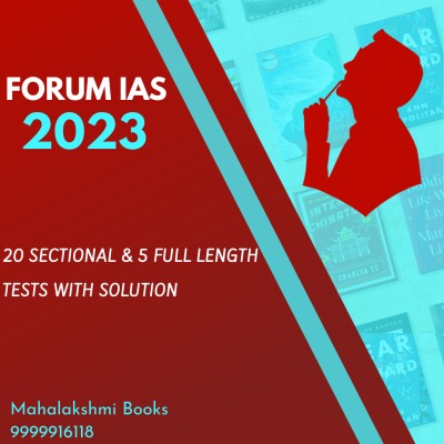 Forum IAS 25 Test 2023 With Solution, 20 SECTIONAL Tests & 5 Full Length Tests Useful For UPSC Prelims Photocopy 2023(Paperback, FORUM IAS)