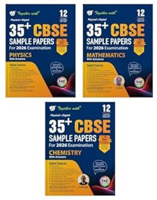 Together With 35+ CBSE Sample Papers Physics, Chemistry And Mathematics For Class 12 I Set Of 3 Books I EAD Series In Physical + Digital Edition Includes Solved & Unsolved Papers With CBQs & Topper’s Answer Sheet I For 2026 Board Exam Paperback – 19 April 2025(Paperback, Rachna Sagar)