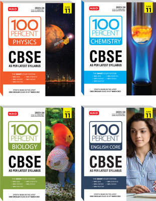 MTG 100 Percent Text-Book Class 11 Physics, Chemistry, Biology & English (Set Of 4 Books) With CBSE Chapterwise Topicwise Question Bank & Solved Papers (Based On Latest Pattern For 2023-24 Exam)(Paperback, MTG Editorial Board)