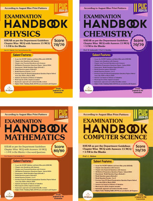SPR 2nd PUC Handbook - PHYSICS. CHEMISTRY. MATHEMATICS. COMPUTER SCIENCE|Set Of 4 Books|Chapter Wise MCQS With Answers-15 MCQ + 5 Fill In The Blanks - 12 Solved Papers|For 24-25|(Paperback, D Ramachandrappa, Sudha S) SPR 2nd PUC Handbook - PHYSICS. CHEMISTRY. MATHEMATICS. COMPUTER SCIENCE|Set Of 4 Books|Chapter Wise MCQS With Answers-15 MCQ + 5 Fill In The Blanks - 12 Solved Papers|For 24-25|(Paperback, D Ramachandrappa, Sudha S)