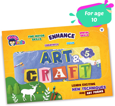 Crafty Minds Art & Craft Book 5 | 25+ Fun Activities For Kids To Boost Creativity & Fine Motor Skills | Easy Instructions With Step-By-Step Video Tutorials(Spiral, Target Publications)