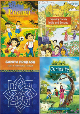 NCERT Textbook Of English + Social Science + Mathematics + Science ( Poorvi, Exploring Society India & Beyond, Ganita Prakash And Curiosity) Set Of 4 Combo Books For Class - 6th(Paperback, Ncert) NCERT Textbook Of English + Social Science + Mathematics + Science ( Poorvi, Exploring Society India & Beyond, Ganita Prakash And Curiosity) Set Of 4 Combo Books For Class - 6th(Paperback, Ncert)