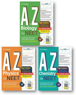 A To Z Physics , Chemistry And Biology (3-Books Set ) For NEET: Class XII (Book + DPP) With Free Online Assessments And Digital Content 2023(Paperback, CENGAGE NEET EXPERT TEAM)