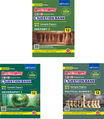Geography, Political Science, History (3 Books Combo) CBSE Question Bank Class 12 With CBSE Sample Paper For 2024 Exams By Master Mind(Paperback, Blueprint Editorial Board)
