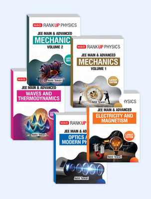 MTG Rank Up Physics Combo JEE Main & Advanced: Mechanics I + Mechanics II + Waves And Thermodynamics + Electricity & Magnetism + Optics & Modern Physics (Set Of 5 Books) | Latest Edition 2024-25(Paperback, Akhil Tewari)