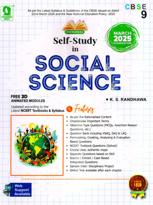 Evergreen CBSE Self Study In SOCIAL SCIENCE - Class 9 For 2025 Examination(Paperback, K S RANDHAWA)