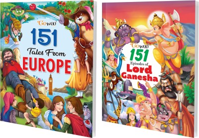 151 Tales From Europe And 151 Episodes Of Lord Ganesha I Set Of 2 Books I Story Books For Kids By Gowoo(Paperback, Manoj Publication editorial board)