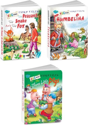 Sawan Present Set Of 3 Books | Kids Board Fairy Tales | The Peasantthe, Sanke And The Fox, Thumbelina And The Three Little Pigs(Board Book, Manoj Publications Editorial Board)