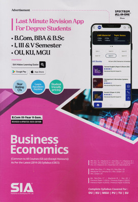 Business Economics B.Com III-Year V-Sem Common To All Courses (Except Honours) As Per The Latest (2019-20) Syllabus CBCS (GE-(A)) Revised & Updated 2025 Edition(Paperback, SIA Team Of Experts) Business Economics B.Com III-Year V-Sem Common To All Courses (Except Honours) As Per The Latest (2019-20) Syllabus CBCS (GE-(A)) Revised & Updated 2025 Edition(Paperback, SIA Team Of Experts)