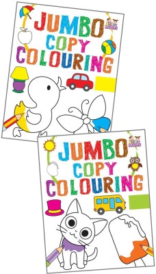 Jumbo Copy Colouring Books 1 & 2 Combo Pack Of -2(Paperback, Infinity Team)