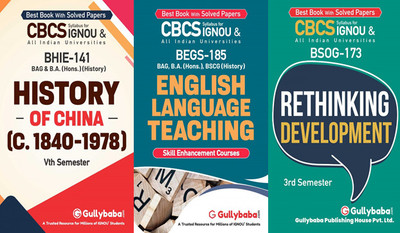 BHIE-141 History Of China(C.1840–1978) BEGS-185 English Language Teaching BSOG-173 Rethinking Development(Paperback, GPHExpert)