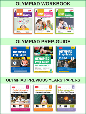 MTG Class-3 (Mathematics, Science & English) IMO-NSO-IEO Olympiad Workbook, Prep-Guide & Previous Years Papers (PYQs) With Mock Test Paper - SOF Olympiad Books For 2024-25 Exam (Set Of 9 Books)(Paperback, MTG Editorial Board)